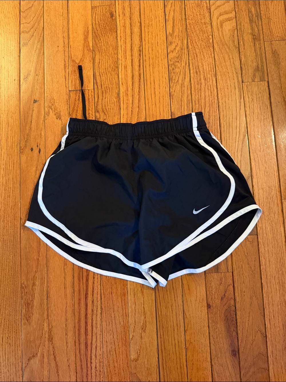 Nike Women's Black Athletic Shorts with White Trim